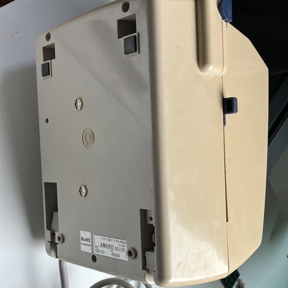 Used Amano NS-5000 electric time stamp w/original key. Works great! - Picture 3 of 10